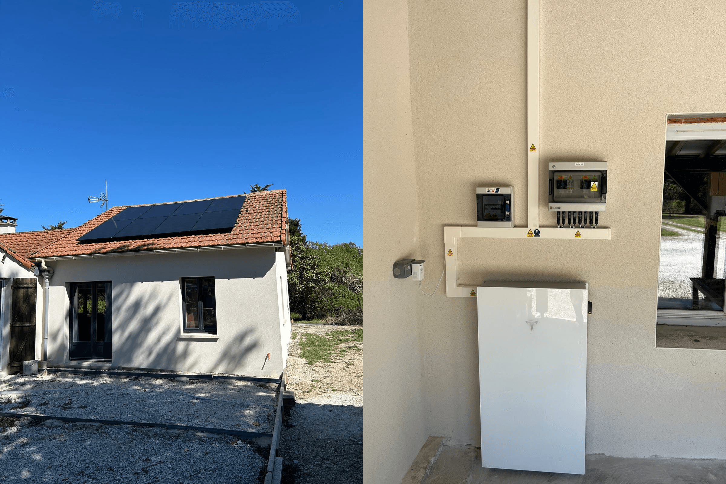 Installation 8 kWc avec batterie Tesla - Le Bouchage