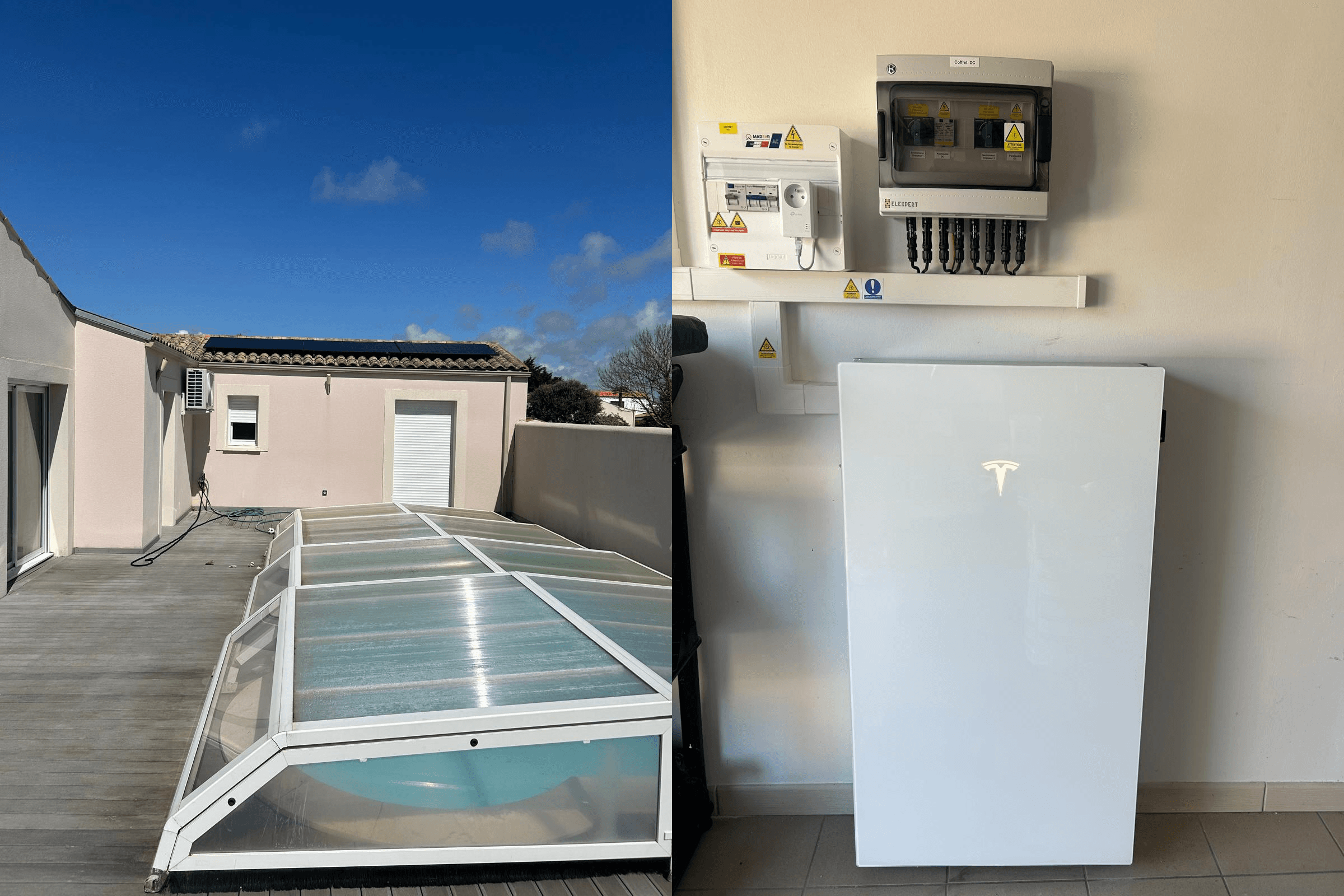 Installation 9 kWc avec batterie Tesla - Yves